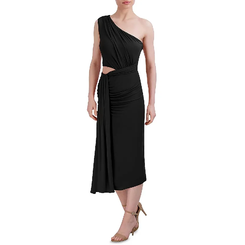 BCBGMAXAZRIA Womens Ruched Long Cocktail And Party Dress Petite party dresses